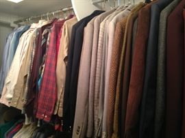 Suits, sport coats, and shirts
