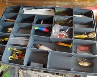 Tackle Boxes with Lures and Fishing Tackle 