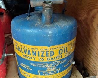 Old Galvanized Oil and Gas Cans
