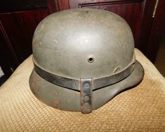 Original WW2 German/Nazi Helmet with Strap