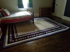 Pottery Barn rug, bedding, furniture