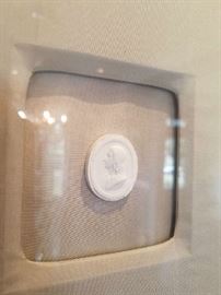 Set of four beautifully framed medallions