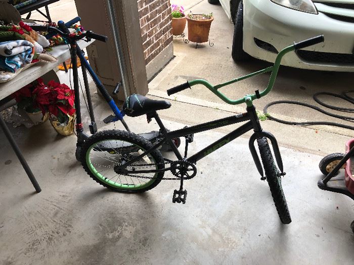 electric scooter and child bicyle