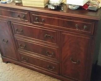 Matching mahogany  buffet / linen chest. Sunday marked under $200.
Fine furniture. 