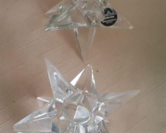 Crystal star candle holders