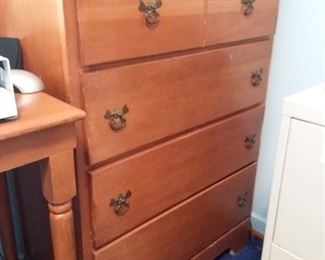 Solid wood Chest of drawers match twin bed set, and desk.  Sold together as a whole boys bedroom set, under $150 Sunday Clearance price 