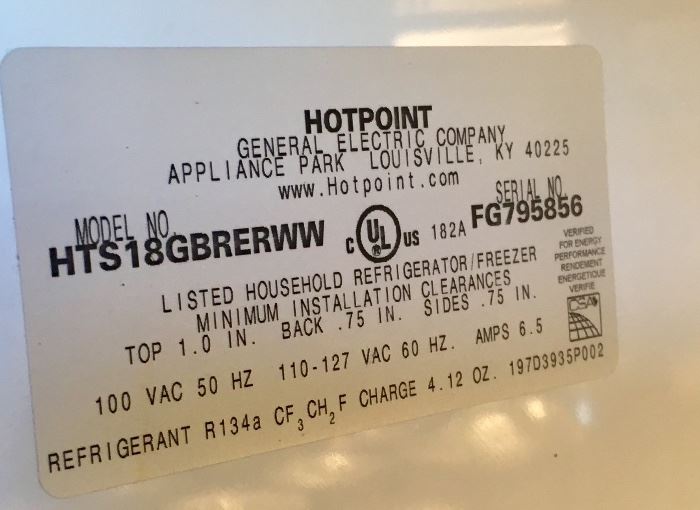 Hotpoint refrigerator model number