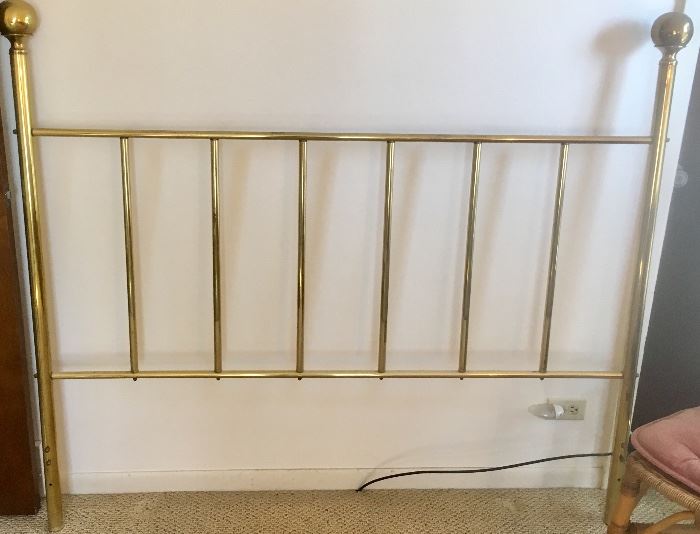 Queen & Full Brass Head boards both with Bed frames
