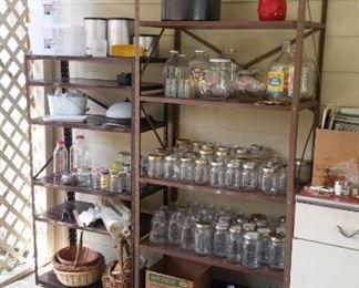 Metal base cabinet SOLD, jars thinned out