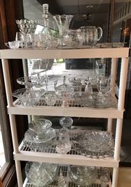 All clear glass or crystal $5.00 each.  If you know your crystal you'll win big!!