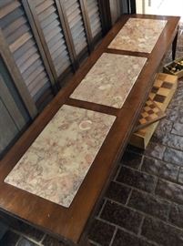 Vintage Marble Top Coffee Table with Matching End Table