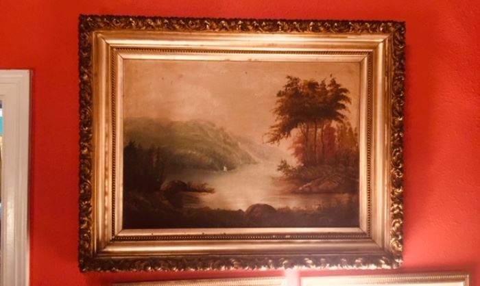 Antique Oil Painting in Period Frame
