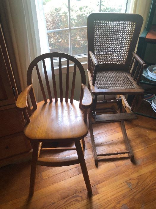 old timey high chairs