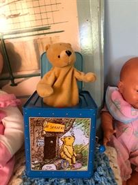 vintage Winnie the Pooh jack-in-the-box