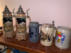 Lot of 7 steins