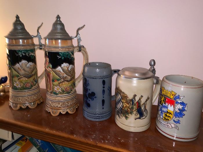 Lot of 7 steins