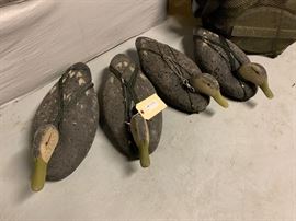 Twelve duck decoys