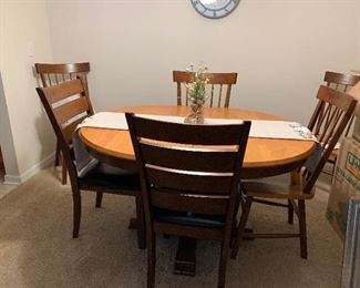 Extension Dining Table with 6 Chairs