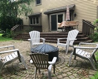 Adirondack Chairs and Fire Pit
