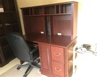 Wood Desk and Office Chair