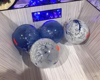 Hand blown glass ornaments