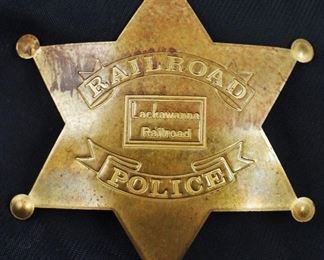 Lackawanna Railroad police badge