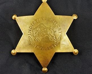 Indian Territory police badge
