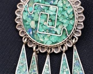 Native American sterling brooch