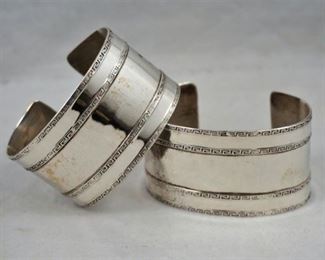 Pair of sterling cuffs