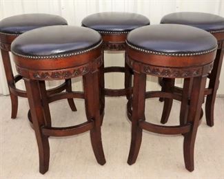 Leather top swivel stools