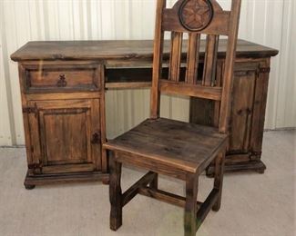 Mexican custom desk with chair