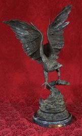 Large eagle bronze by Jules Miogniez