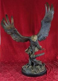 Duane Scotts' oversized bronze eagle titled, "Autumn"