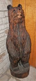 Large carved wooden bear