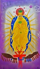 Carlos Cedrillo "Mother of the Seven Red Stars" painting