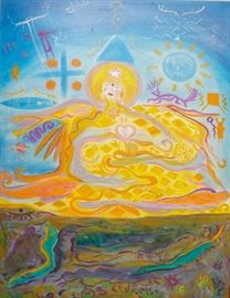 "Venus and Mars of Rattlesnake Canyon" painting by Carlos Cedillo