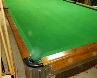 Vintage full size snooker table.  6x12