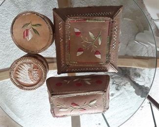 Native American porcupine baskets