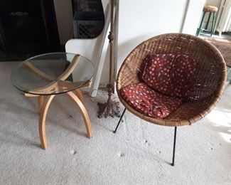 Sculpture and MCM table glass top