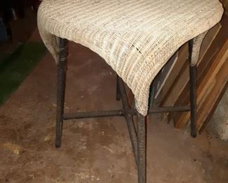 Antique wicker table