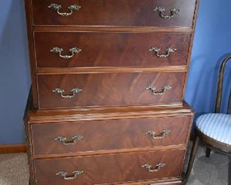 ANTIQUE CHEST OF DRAWERS-EMPIRE