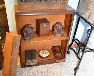 BOOKCASE, VINTAGE WOOD 