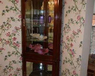 CORNER CURIO CABINET