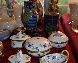 HUMMEL, HEREND TRINKET BOXES