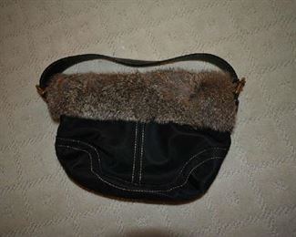 COACH PURSE W/FUR