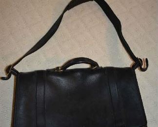 LEATHER COACH BRIEFCASE