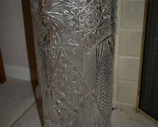 CUT GLASS UMRELLA STAND