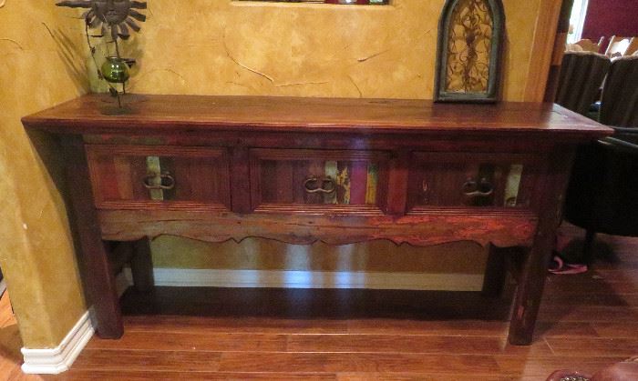 My favorite!  Old Mexico console table from Rios