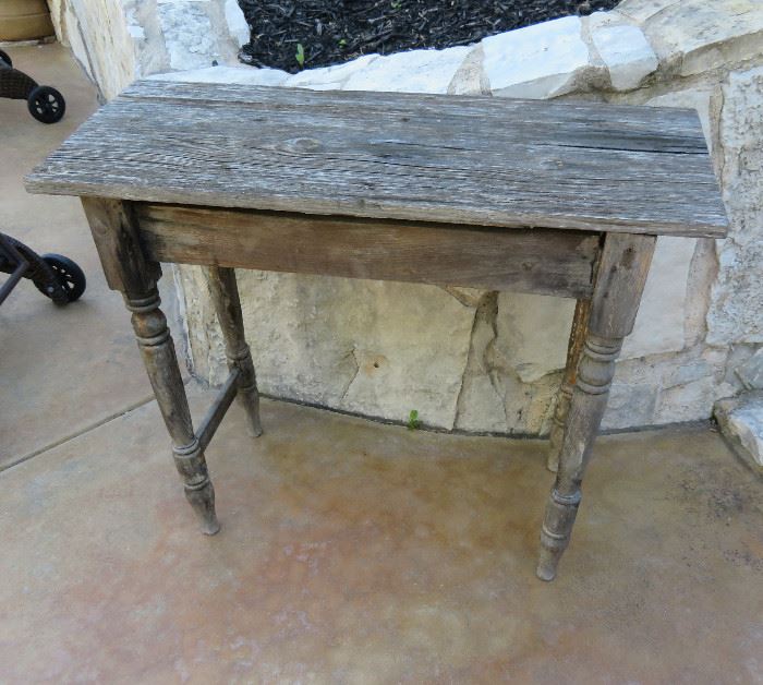 Weathered wood table