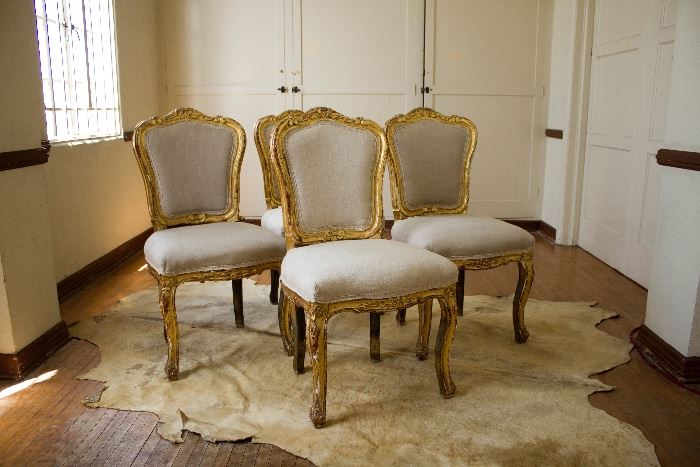 Gold Dinning room chair set